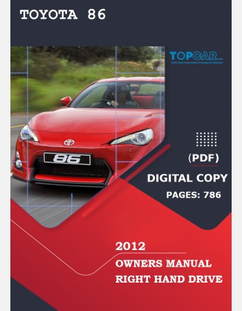 toyota 86 2012-2013 owners manual